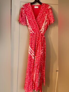 Tanya Taylor  Floral Wrap Maxi Dress size 10